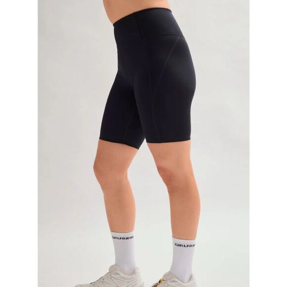 Girlfriend Collective Black High-Rise Bike Short size Small m8 - Picture 3 of 8
